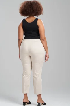 Natori Essentials|Plus Sizes-Cotton Chino Ankle Pants