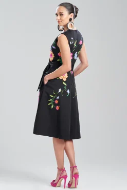 Natori Dresses|Wedding Guest Dresses-Cotton Chino Belted Dress
