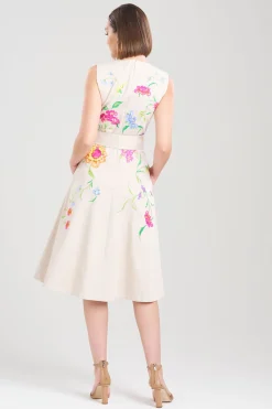 Natori Dresses|Wedding Guest Dresses-Cotton Chino Belted Dress