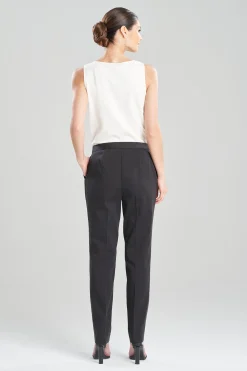Natori Essentials|Plus Sizes-Cotton Chino Tapered Pants