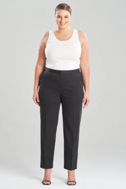 Natori Essentials|Plus Sizes-Cotton Chino Tapered Pants