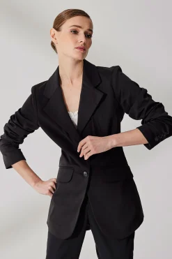 Natori Essentials|Jackets & Outerwear-Cotton Chino Two Button Blazer