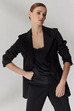 Natori Essentials|Jackets & Outerwear-Cotton Chino Two Button Blazer