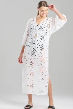 Natori Beach Caftans|Caftan Dresses-Cotton Eyelet Caftan