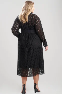 Natori Dresses-Cotton Eyelet Oversized Shirtdress