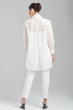 Natori Tops, Shirts & Tunics-Cotton Eyelet Oversized Top