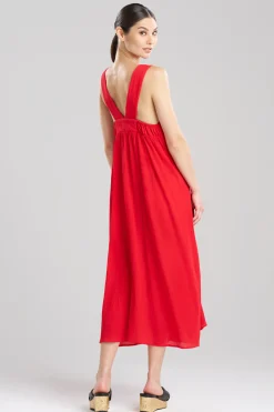 Natori Beach Dresses-Cotton Gauze Applique Dress