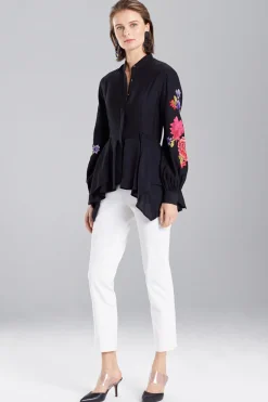 Natori Tops, Shirts & Tunics-Cotton Like Embroidered Tunic Top