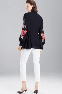 Natori Tops, Shirts & Tunics-Cotton Like Embroidered Tunic Top