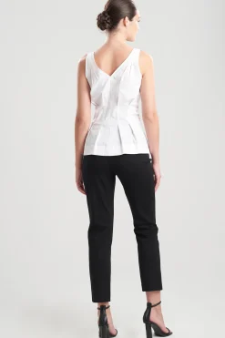 Natori Tops, Shirts & Tunics-Cotton Poplin Pleat Tank Top