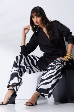 Natori Tops, Shirts & Tunics-Cotton Poplin Surplice Tie Shirt