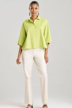Natori Tops, Shirts & Tunics-Cotton Poplin Trapeze Shirt