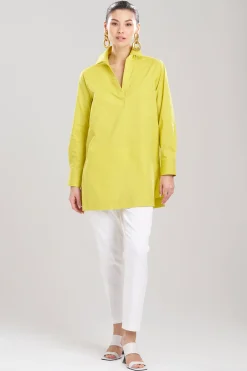 Natori Tops, Shirts & Tunics-Cotton Poplin Tunic Shirt