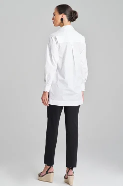 Natori Tops, Shirts & Tunics-Cotton Poplin Tunic Shirt