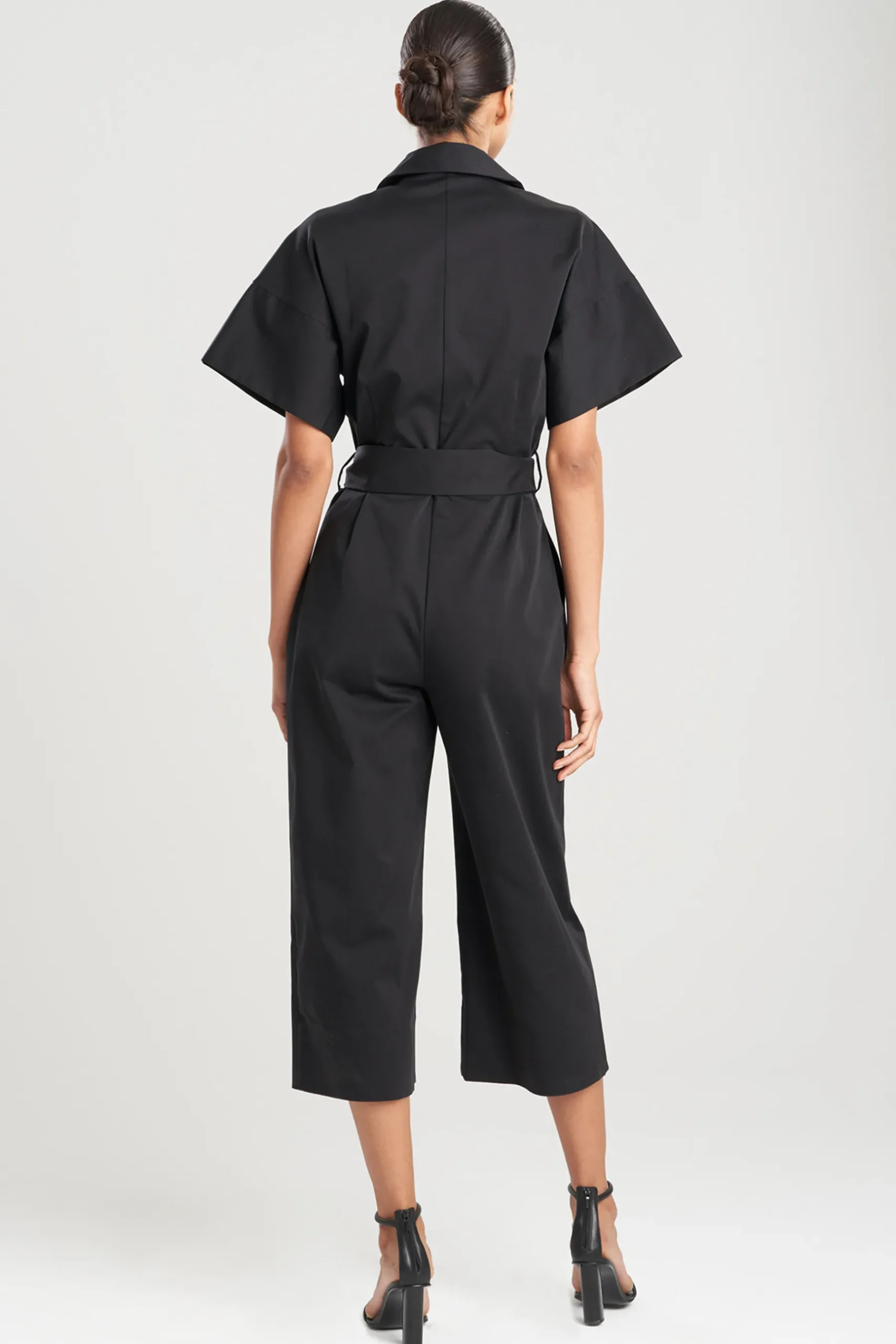 Natori Jumpsuits-Cotton Sateen Embroidered Jumpsuit