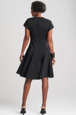 Natori Dresses-Cotton Sateen Fit & Flare Dress