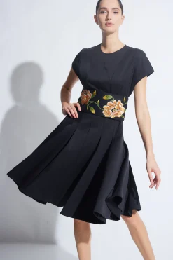 Natori Dresses-Cotton Sateen Fit & Flare Dress