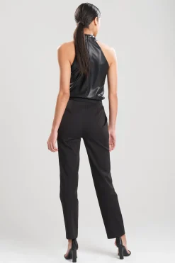 Natori Essentials|Pants, Skirts & Shorts-Cotton Sateen Tapered Pants