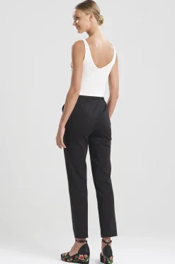 Natori Essentials|Pants, Skirts & Shorts-Cotton Sateen Tapered Pants