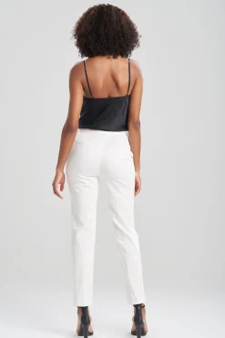 Natori Essentials|Pants, Skirts & Shorts-Cotton Sateen Tapered Pants