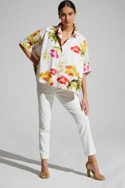 Natori Essentials|Pants, Skirts & Shorts-Cotton Sateen Tapered Pants
