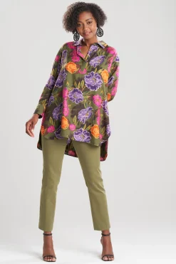 Natori Essentials|Pants, Skirts & Shorts-Cotton Sateen Tapered Pants