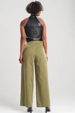 Natori Pants, Skirts & Shorts-Cotton Sateen Trouser Pants