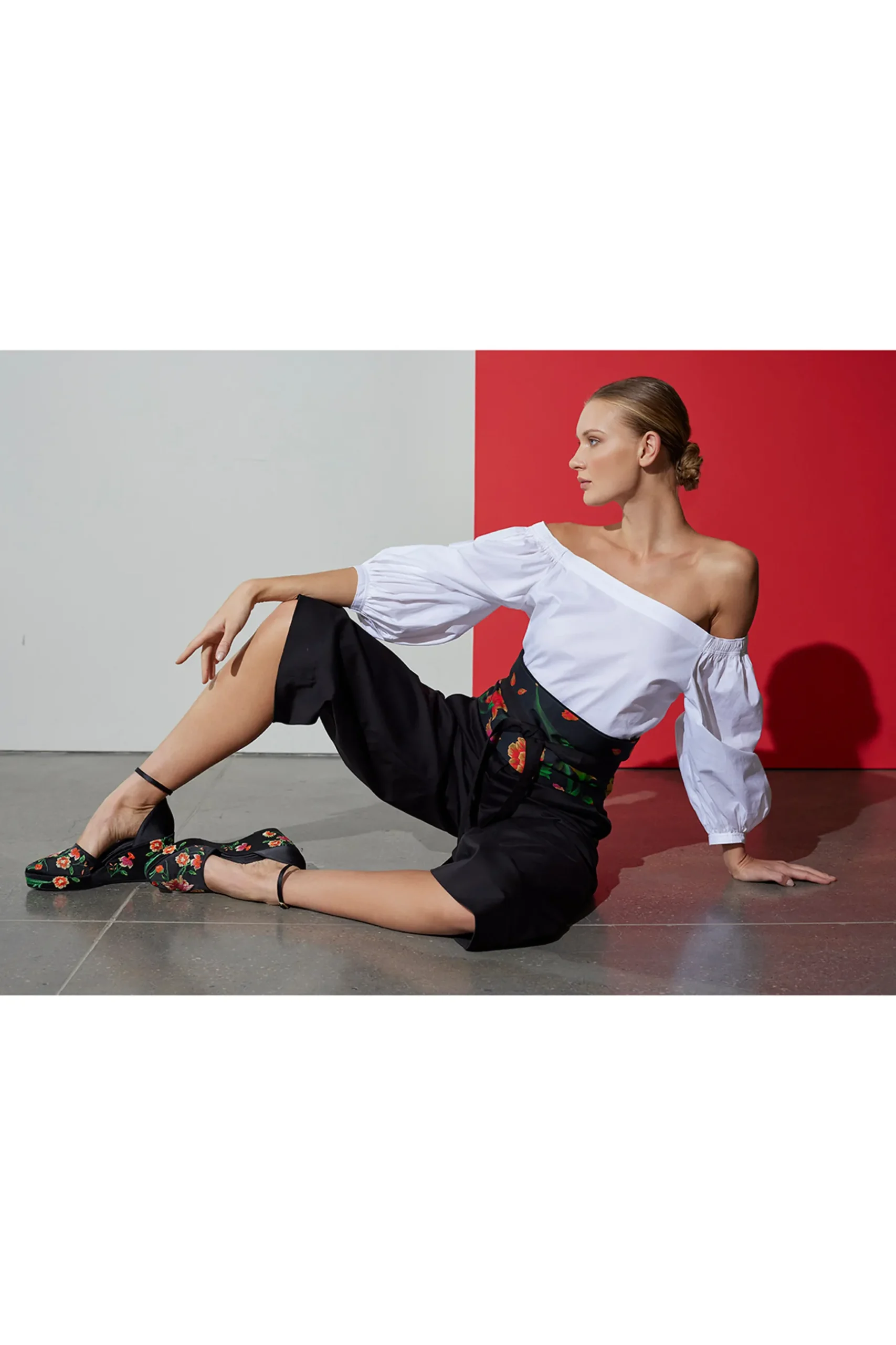 Natori Essentials|Pants, Skirts & Shorts-Cotton Sateen Wide Leg Crop Pants