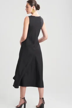 Natori Dresses|Wedding Guest Dresses-Cotton Silk Bias Cowl Dress