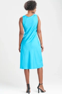 Natori Dresses|Wedding Guest Dresses-Cotton Silk Bias Cowl Dress