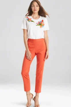 Natori Pants, Skirts & Shorts-Cotton Twill Ankle Pants