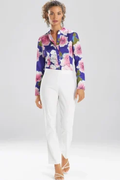 Natori Pants, Skirts & Shorts-Cotton Twill Ankle Pants