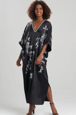 Natori Couture Caftans-Couture Silk Embroidered Caftan