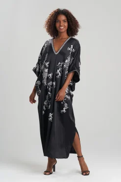 Natori Couture Caftans-Couture Silk Embroidered Caftan