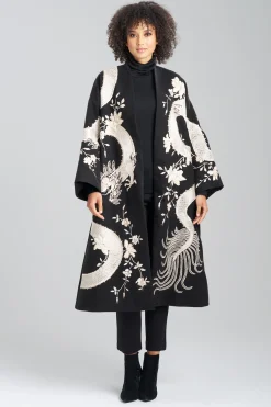 Natori Jackets & Outerwear|Couture Coats-Couture Felt Embroidered Dragon Coat