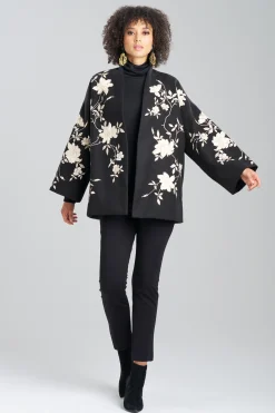 Natori Jackets & Outerwear|Couture Coats-Couture Felt Embroidered Coat