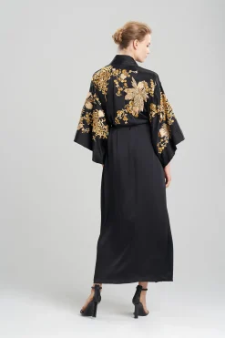 Natori Robes & Kimonos|Couture Robes-Couture Floral Embroidery Silk Robe
