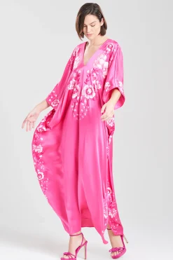 Natori Couture Caftans-Couture Hanabi Embroidered Silk Caftan
