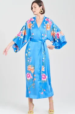 Natori Couture Robes-Couture Hanabi Embroidered Tassel Silk Robe