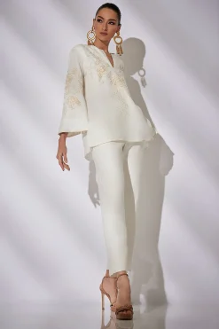 Natori Honeymoon|Tops, Shirts & Tunics-Couture Luxe Linen Embroidered Tunic