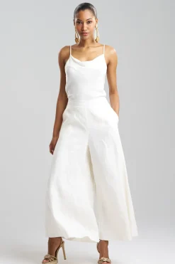 Natori Honeymoon|Pants, Skirts & Shorts-Couture Luxe Linen Palazzo Ankle Pants