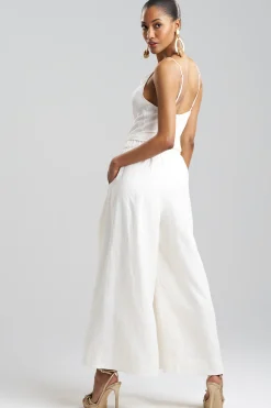 Natori Honeymoon|Pants, Skirts & Shorts-Couture Luxe Linen Palazzo Ankle Pants