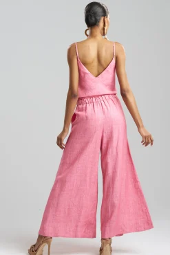 Natori Honeymoon|Pants, Skirts & Shorts-Couture Luxe Linen Palazzo Ankle Pants