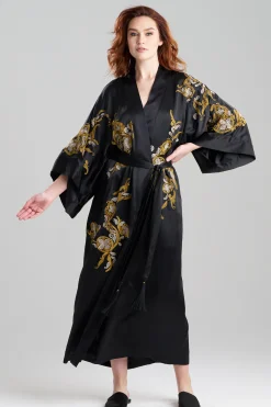 Natori Couture Robes-Couture Ottoman Embroidered Silk Robe