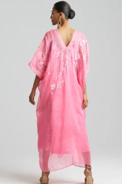 Natori Couture Caftans-Couture Piña Embroidered Cocoon Caftan