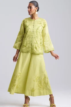 Natori Jackets & Outerwear|Couture Coats-Couture Piña Embroidered Mandarin Jacket