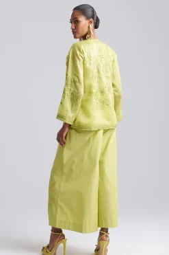 Natori Jackets & Outerwear|Couture Coats-Couture Piña Embroidered Mandarin Jacket