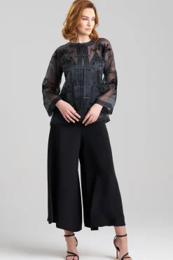 Natori Jackets & Outerwear|Couture Coats-Couture Piña Embroidered Mandarin Jacket