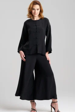 Natori Jackets & Outerwear|Couture Coats-Couture Silk Crepe Mandarin Jacket