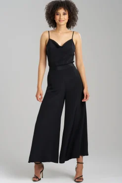 Natori Pants, Skirts & Shorts|Couture Pants-Couture Silk Crepe Palazzo Ankle Pants